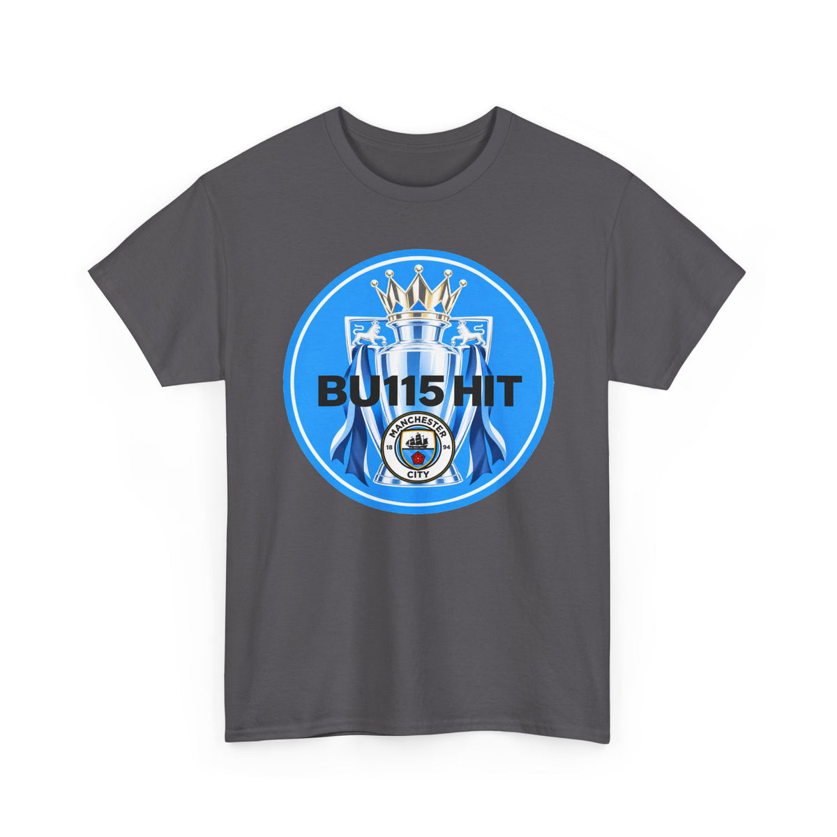 Manchester City Anti Premier League Charges Cotton T-Shirt — 'BU11SH1T' Blue Crown Football Shirt