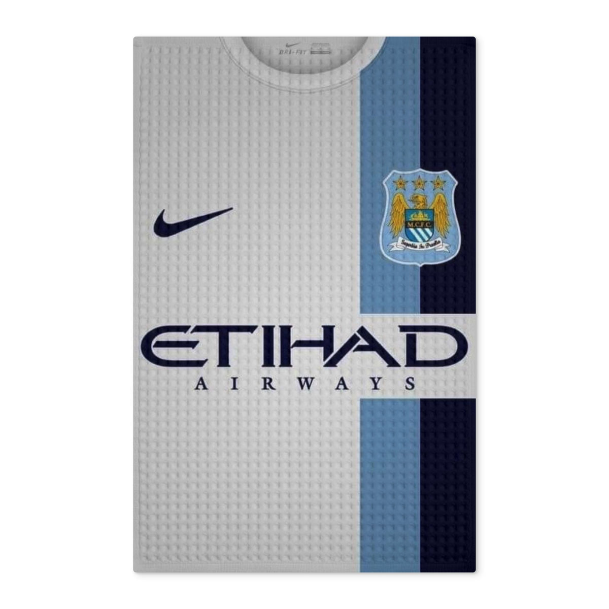 Manchester City Football Waffle Tea Towel – Double-Sided Soccer Kitchen Towel