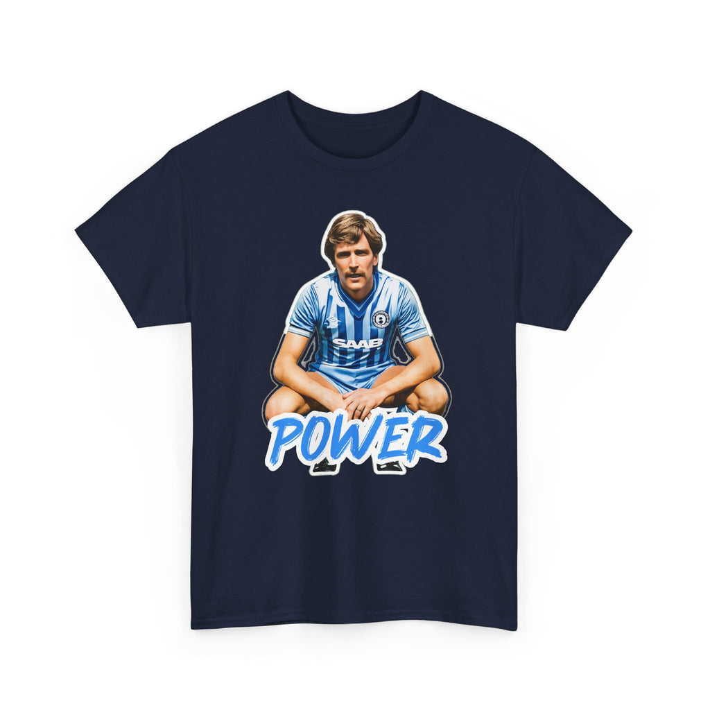 Paul Power Manchester City Legend Player Graphic Tee — Retro Football Jersey Design