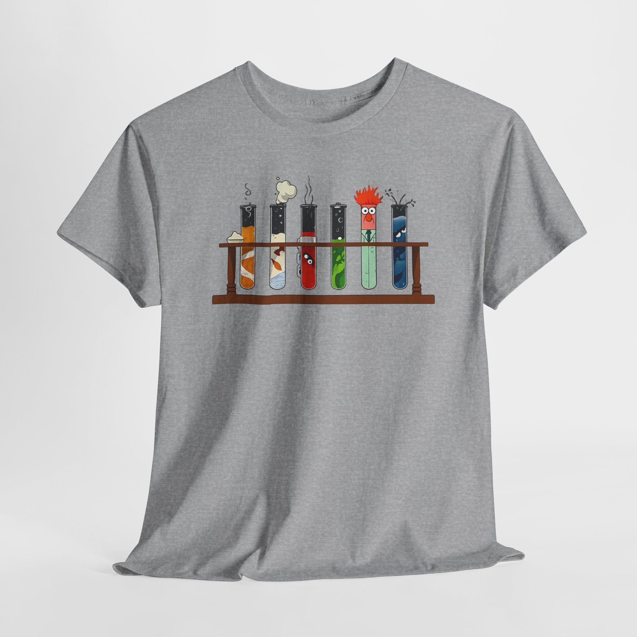 Muppets Beaker Science Test Tube Cats T‑Shirt — Cute Laboratory Cat Illustrations Tee