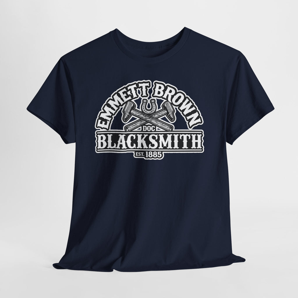 Blacksmith Emmett Brown Tee — Vintage Doc Blacksmith Graphic Shirt