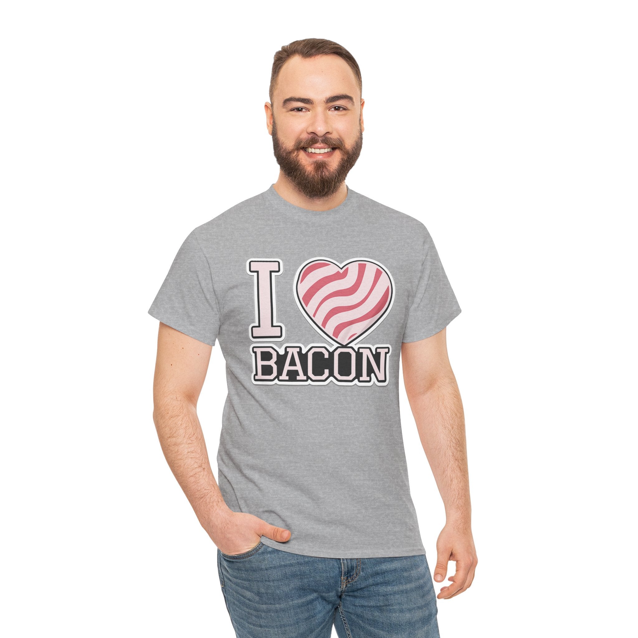 I Heart Bacon T-Shirt — Funny Novelty Bacon Lover Tee