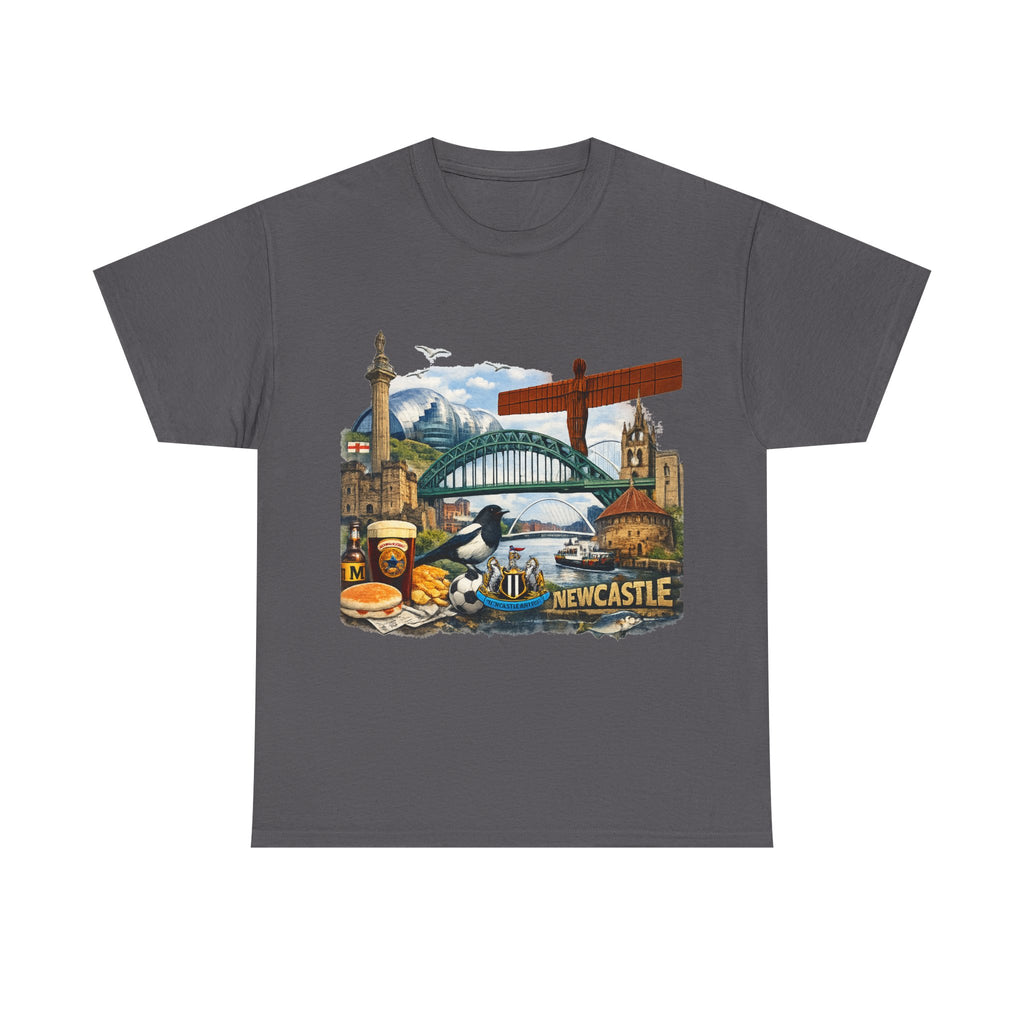 Newcastle Upon Tyne Landmark Tee — Vintage Cityscape T-Shirt