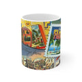 Florida Postcard Ceramic Coffee Mug — 'Greetings from Florida' Retro Travel Design (11oz & 15oz)