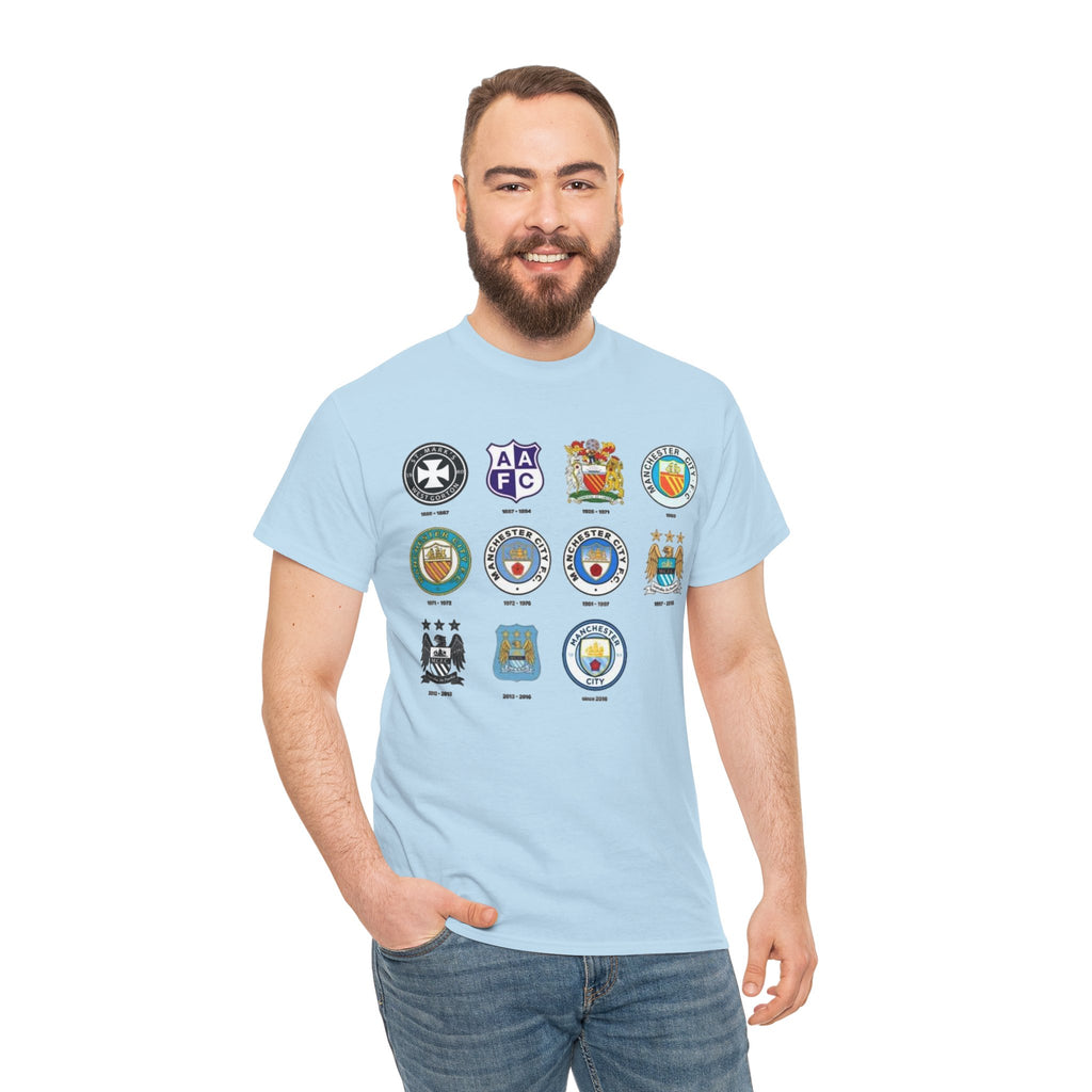 Manchester City Football Club Crest Inspired Tee — Classic Soccer Logos Graphic T‑Shirt