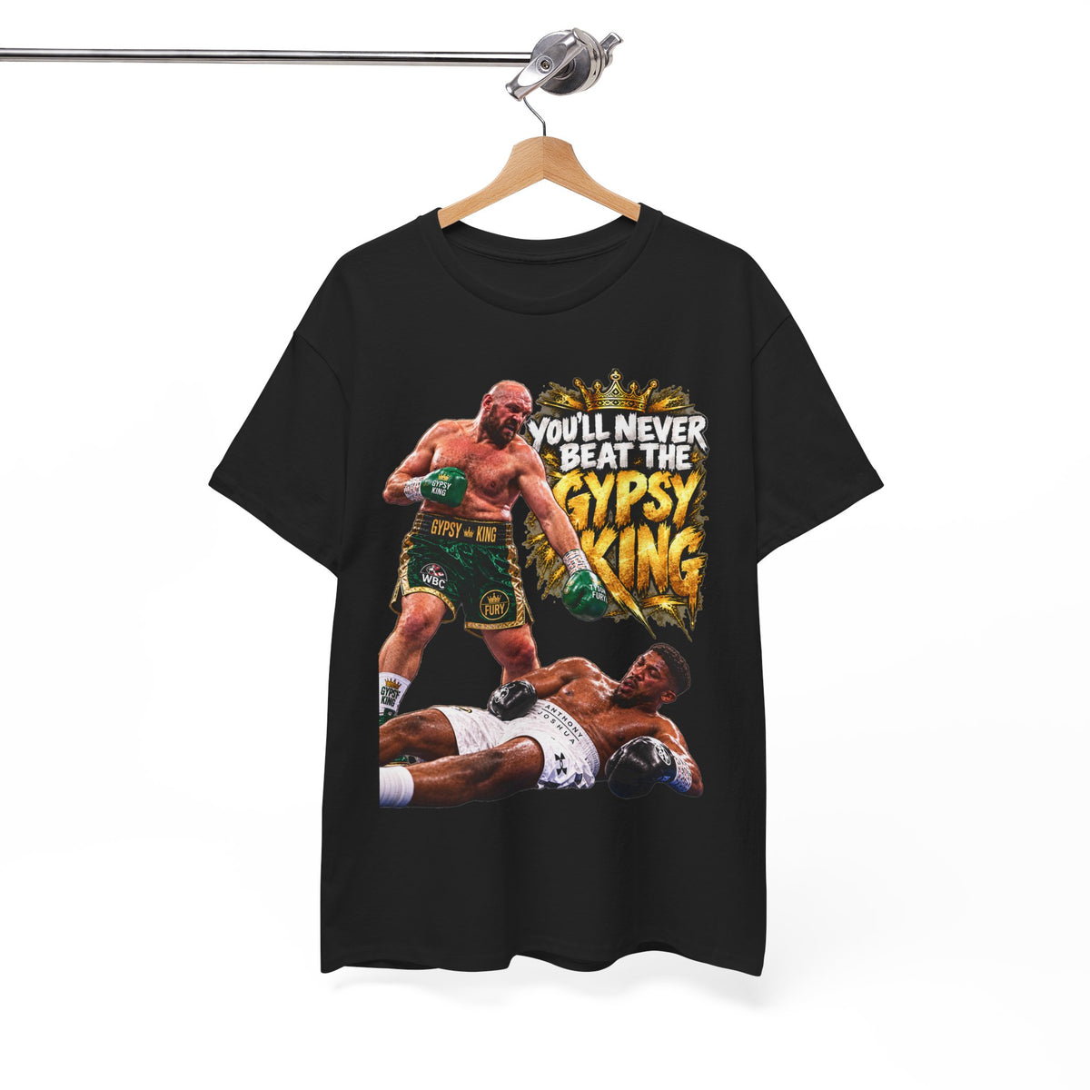 Boxing Graphic Tee – "You'll Never Beat the Gypsy King" Fight Shirt