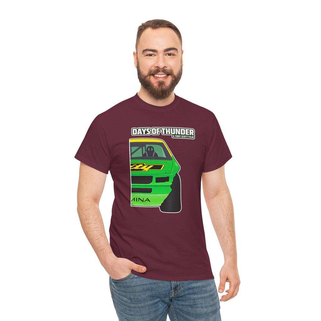 Days of Thunder Racing Car T‑Shirt — Retro Green Muscle Car Tee