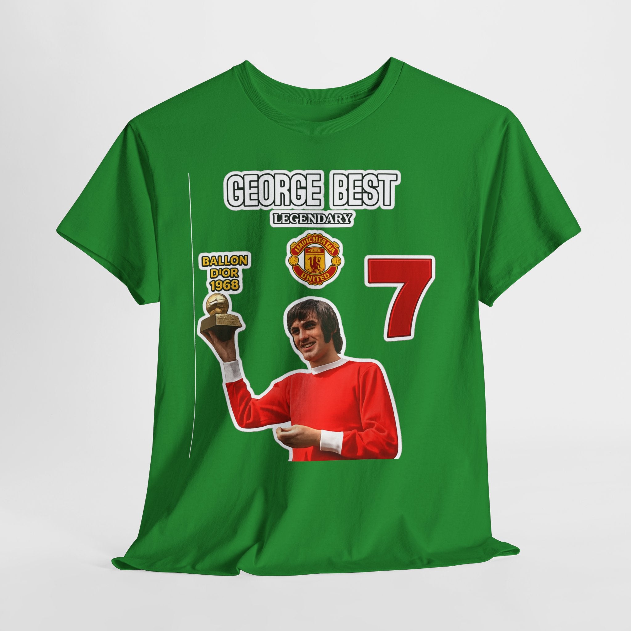George Best Manchester United #7 Vintage Soccer T-Shirt – Ballon d'Or Tribute
