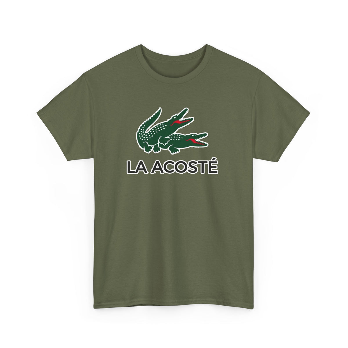 La Acosté Crocodile Logo Graphic Cotton Tee / T-Shirt