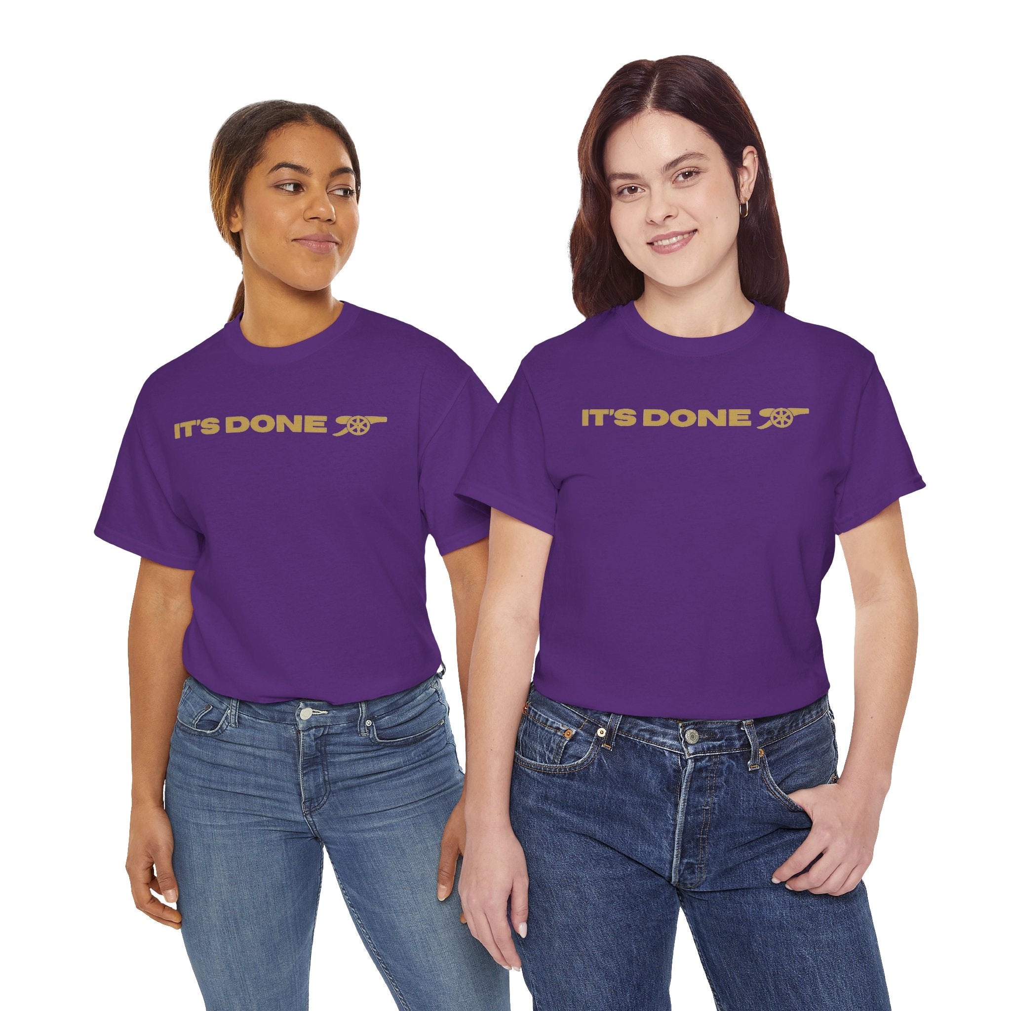 It's Done Arsenal Champions T-Shirt – Minimalist Gold Script Tee