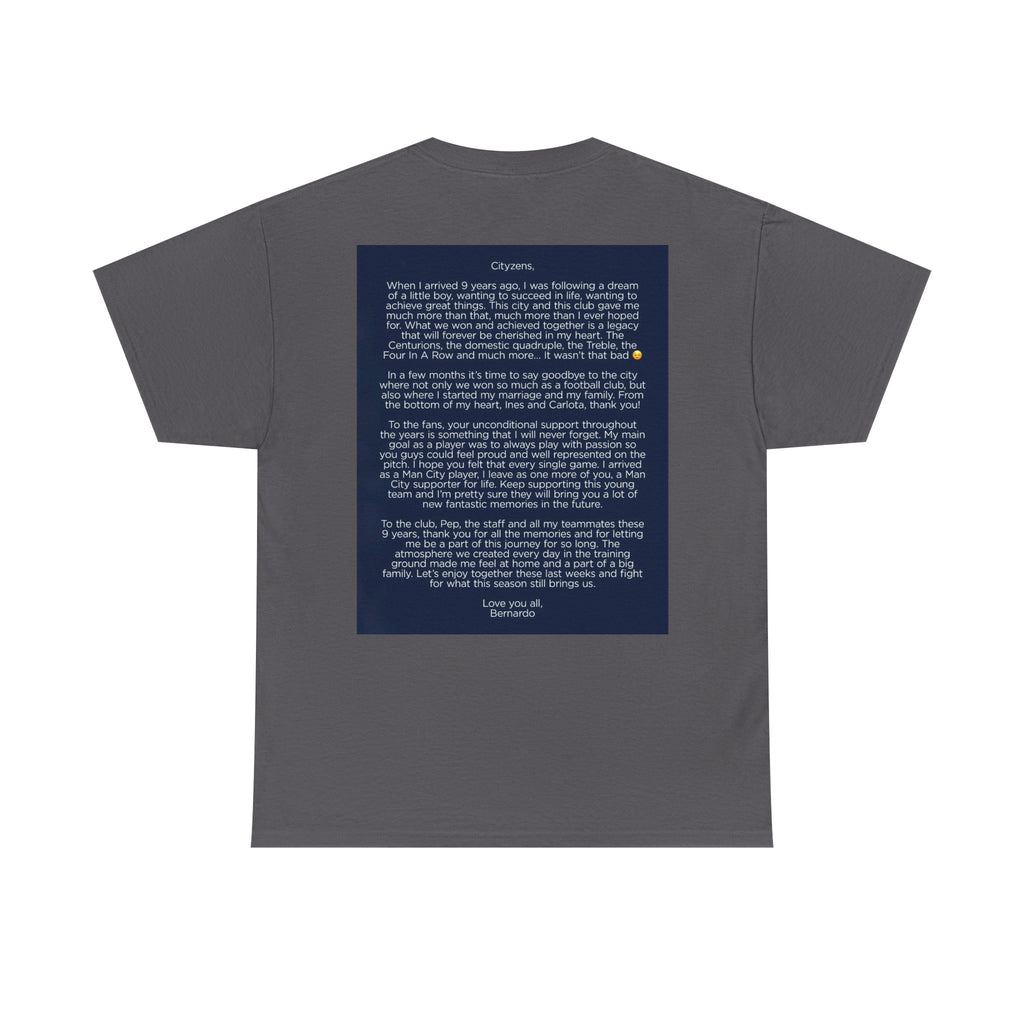 Bernardo Silva Tribute Tee – Inspirational Letter & Celebrating Goal Moment