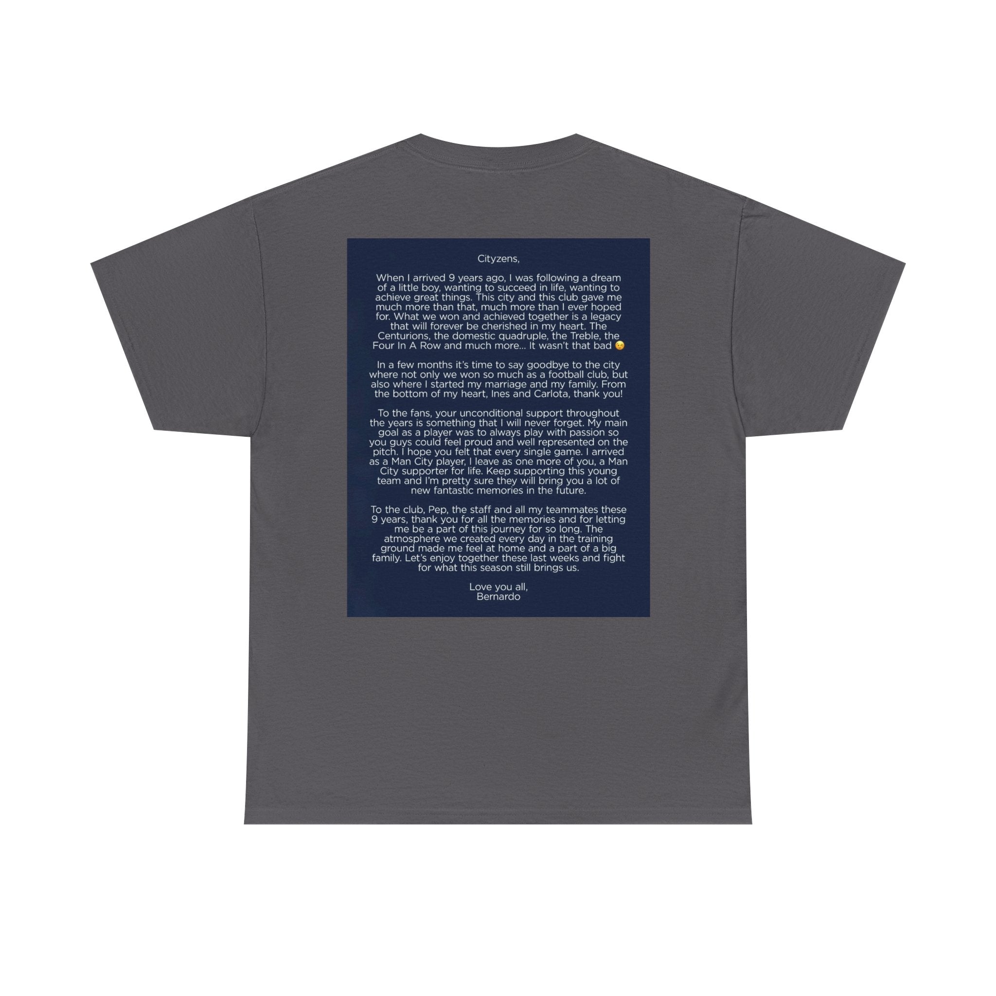 Bernardo Silva Tribute Tee – Inspirational Letter & Celebrating Goal Moment