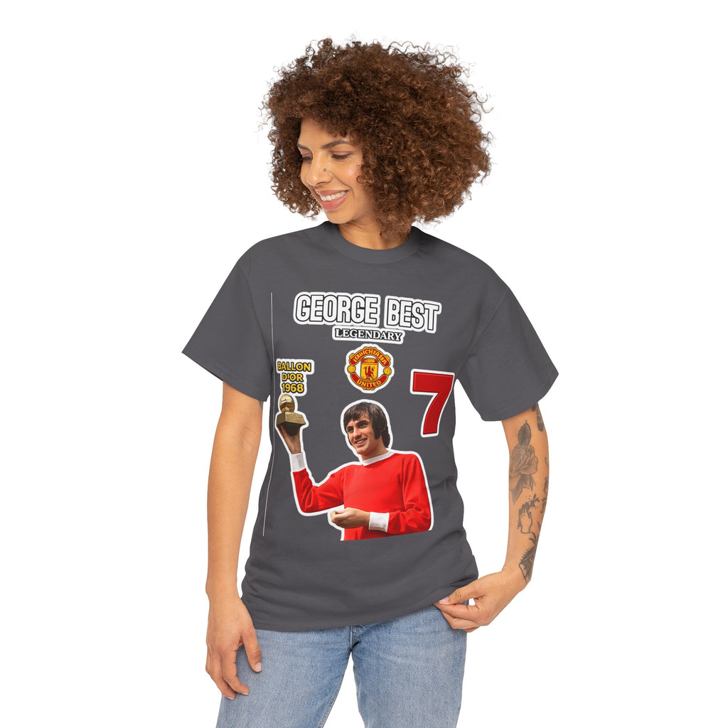 George Best Manchester United #7 Vintage Soccer T-Shirt – Ballon d'Or Tribute