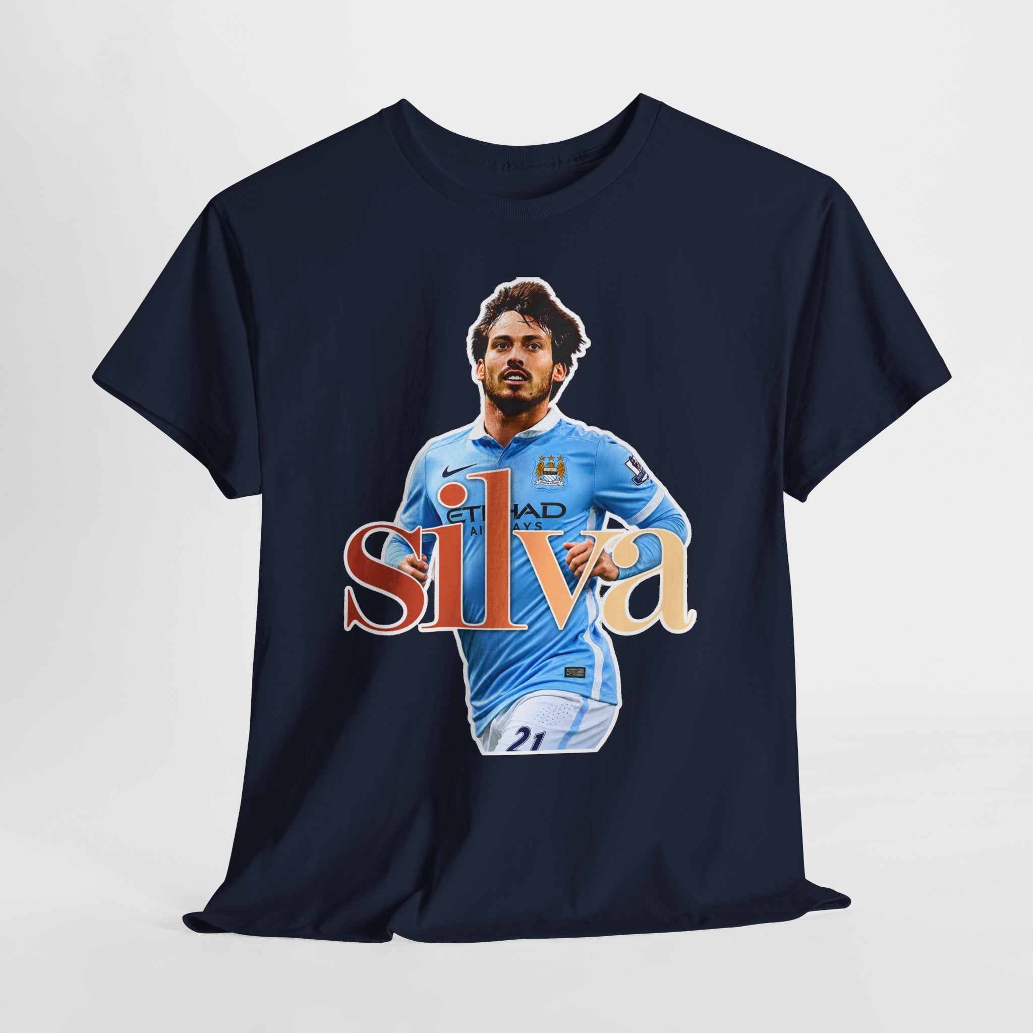 David Silva Manchester City Soccer Player Graphic Tee — Retro Football Fan Shirt