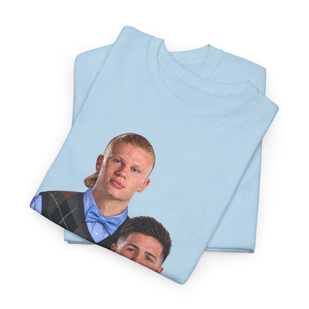 Haaland and Enzo Geek Cotton T-Shirt — Two Guys in Argyle Sweater Vests