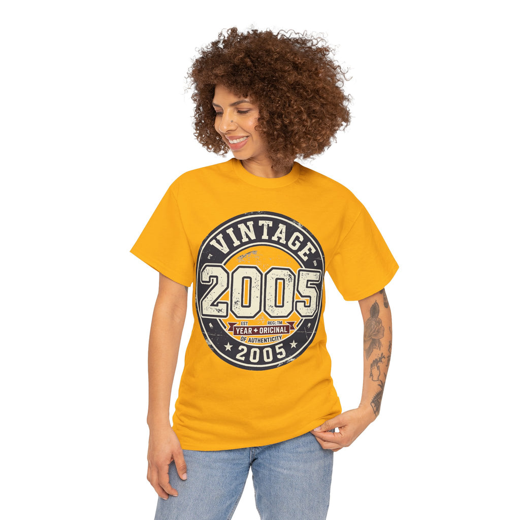Vintage 2005 T-Shirt — Retro Birth Year Graphic Tee