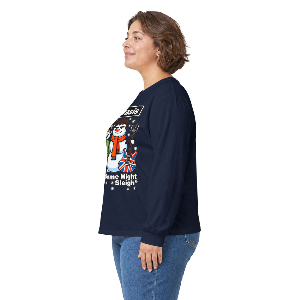 Snowasis 'Some Might O’ Sleigh' Long Sleeve #Oasis Inspired Cotton T-Shirt