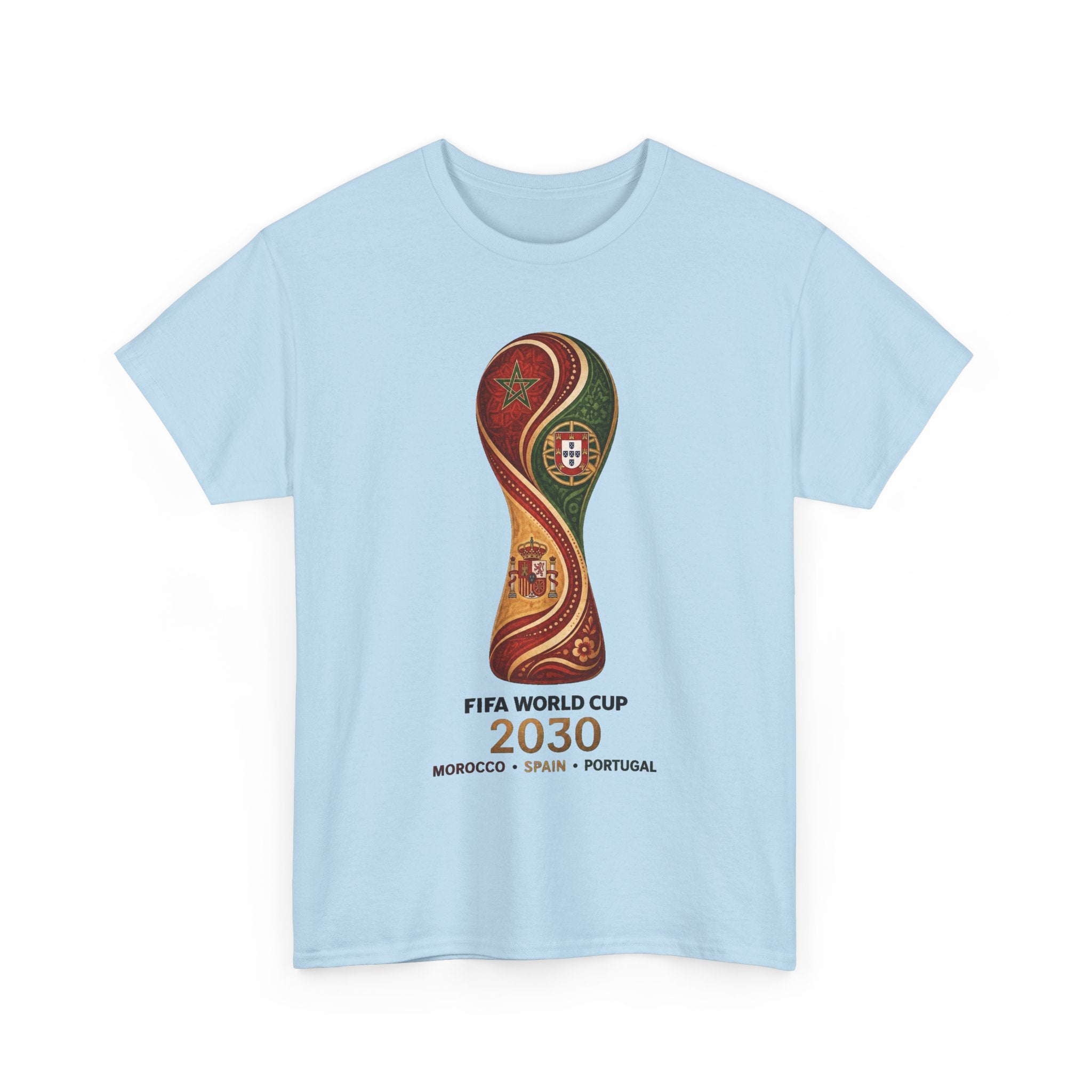 FIFA World Cup 2030 Trophy T-Shirt — Morocco Spain Portugal Official Design