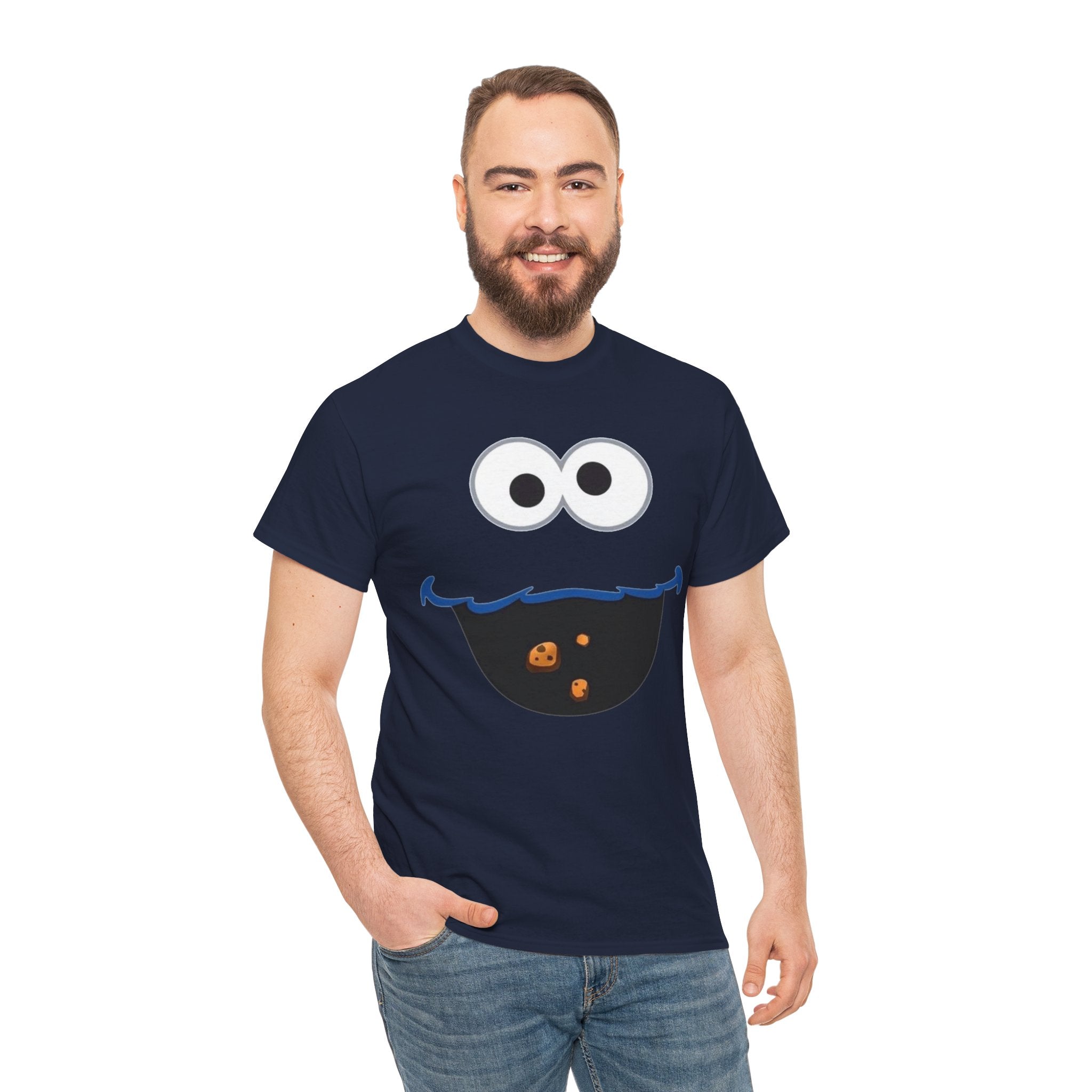 Cookie Monster Face Inspired Tee — Kids & Adults Funny Sesame Street Shirt