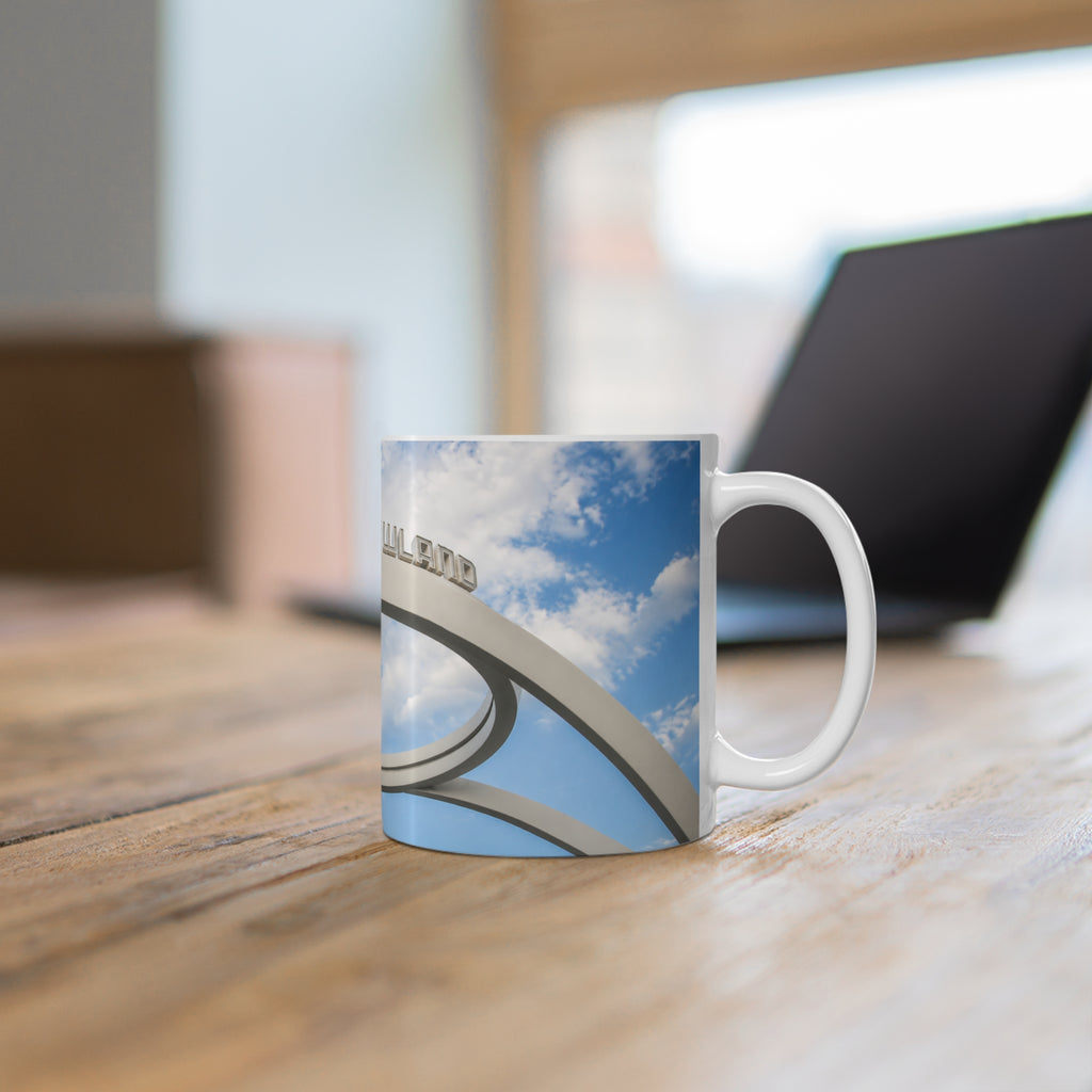 Tomorrowland Entrance Photo Ceramic Mug - 11oz/15oz Sky & Arch Coffee Cup