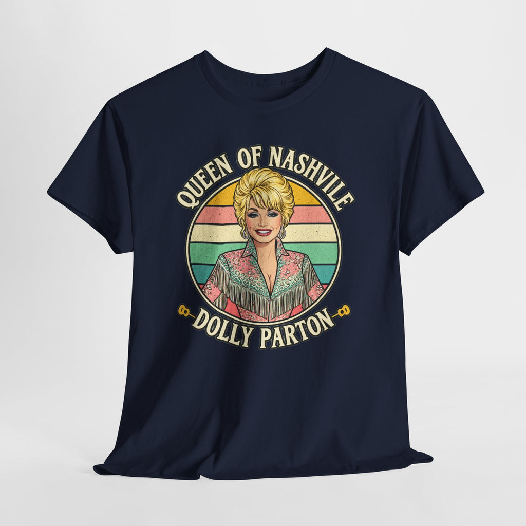 Queen of Nashville Graphic Tee — Dolly Parton Retro Portrait Shirt