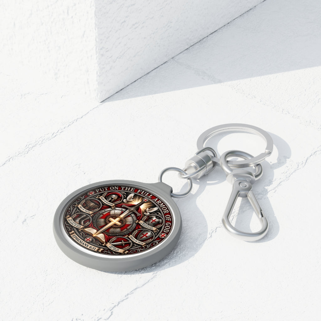 Armor of God Christian Keyring — 'Put On the Full Armor of God' Ephesians 6:11 Keychain