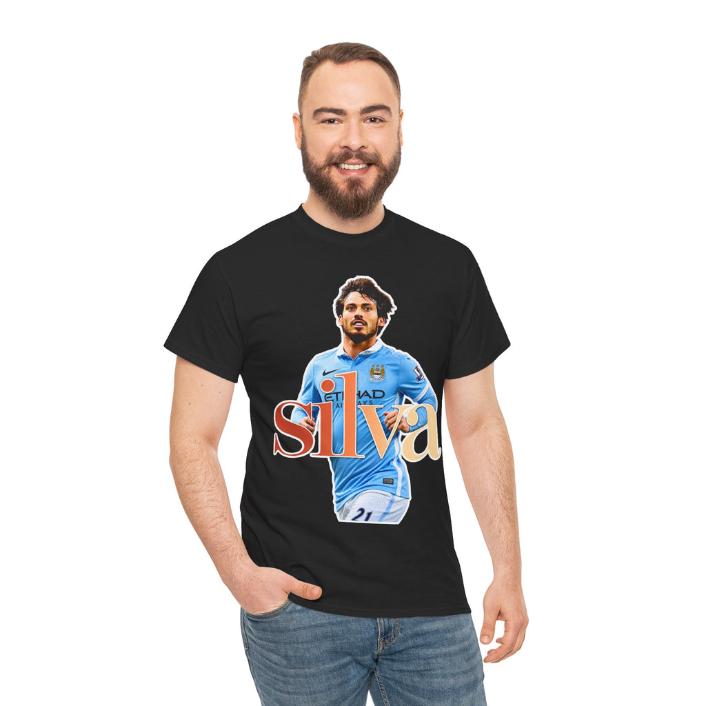 David Silva Manchester City Soccer Player Graphic Tee — Retro Football Fan Shirt