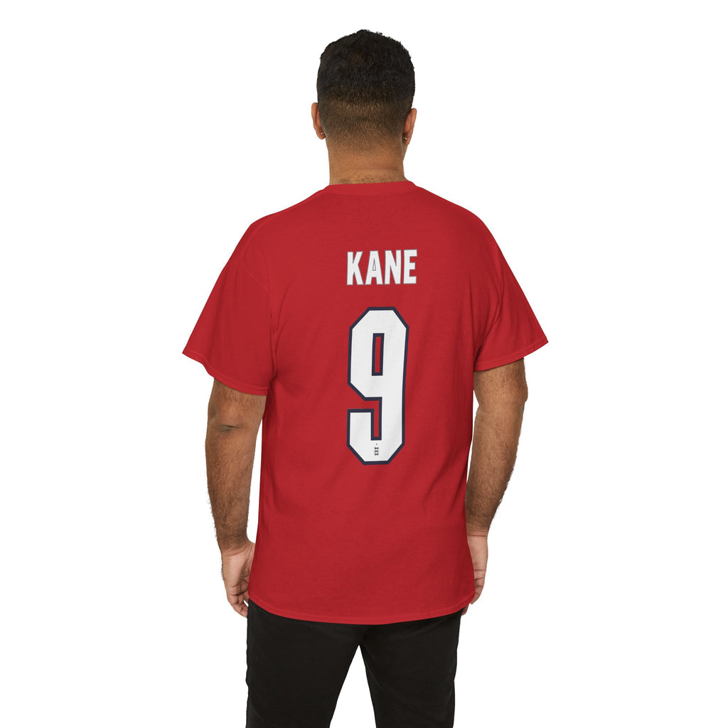 England Football T-Shirt — KANE #9 Red Soccer Shirt
