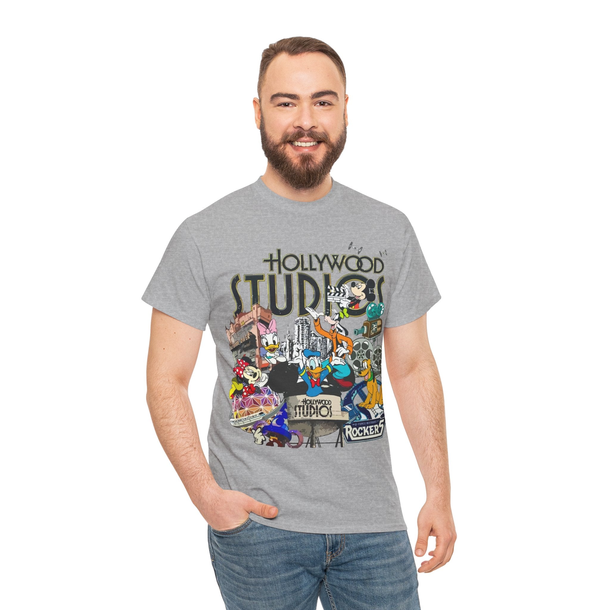 Hollywood Studios Collage T-Shirt — Vintage Theme Park Character Tee