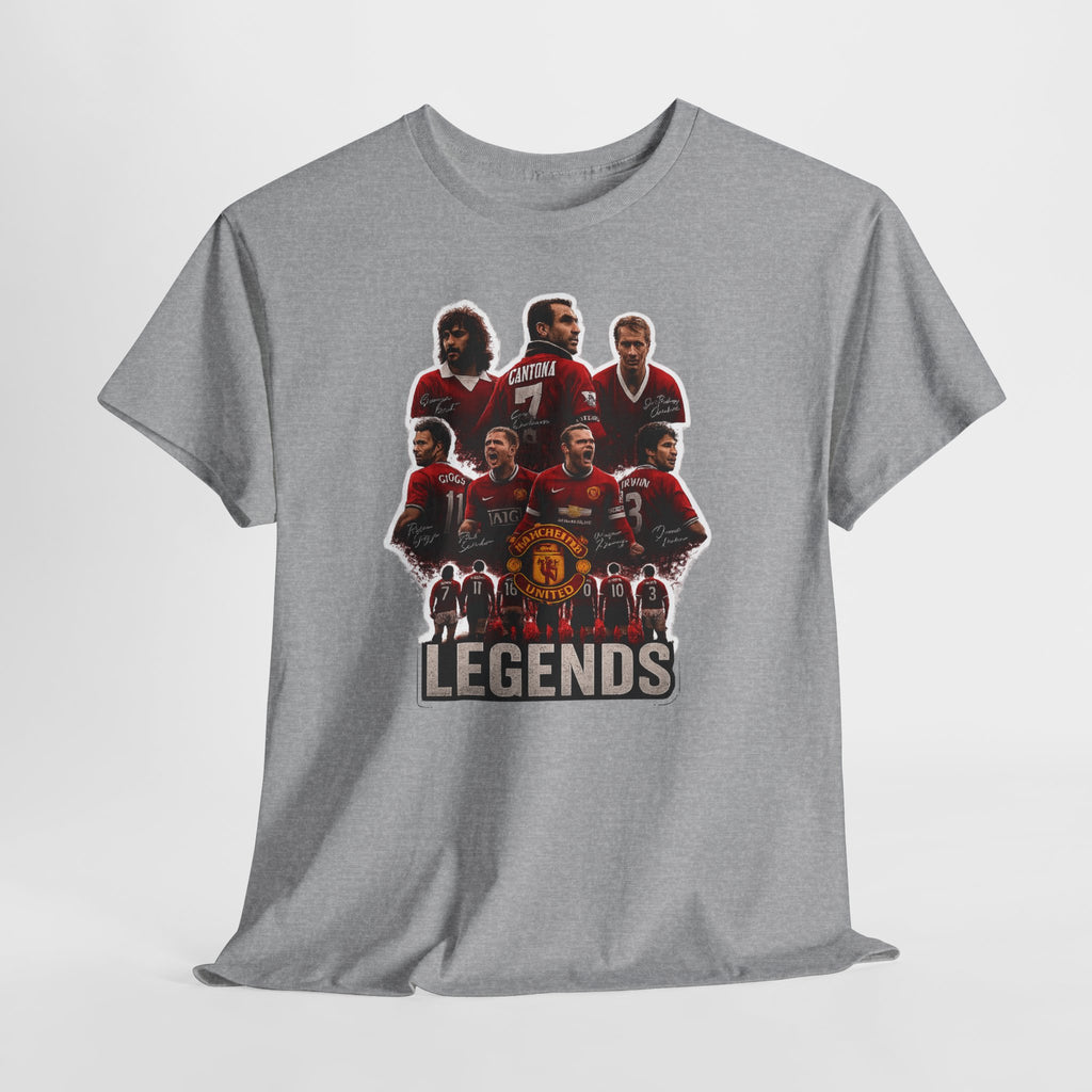 Manchester United Legends Football Team Tee — Retro Manchester United Players Graphic Shirt