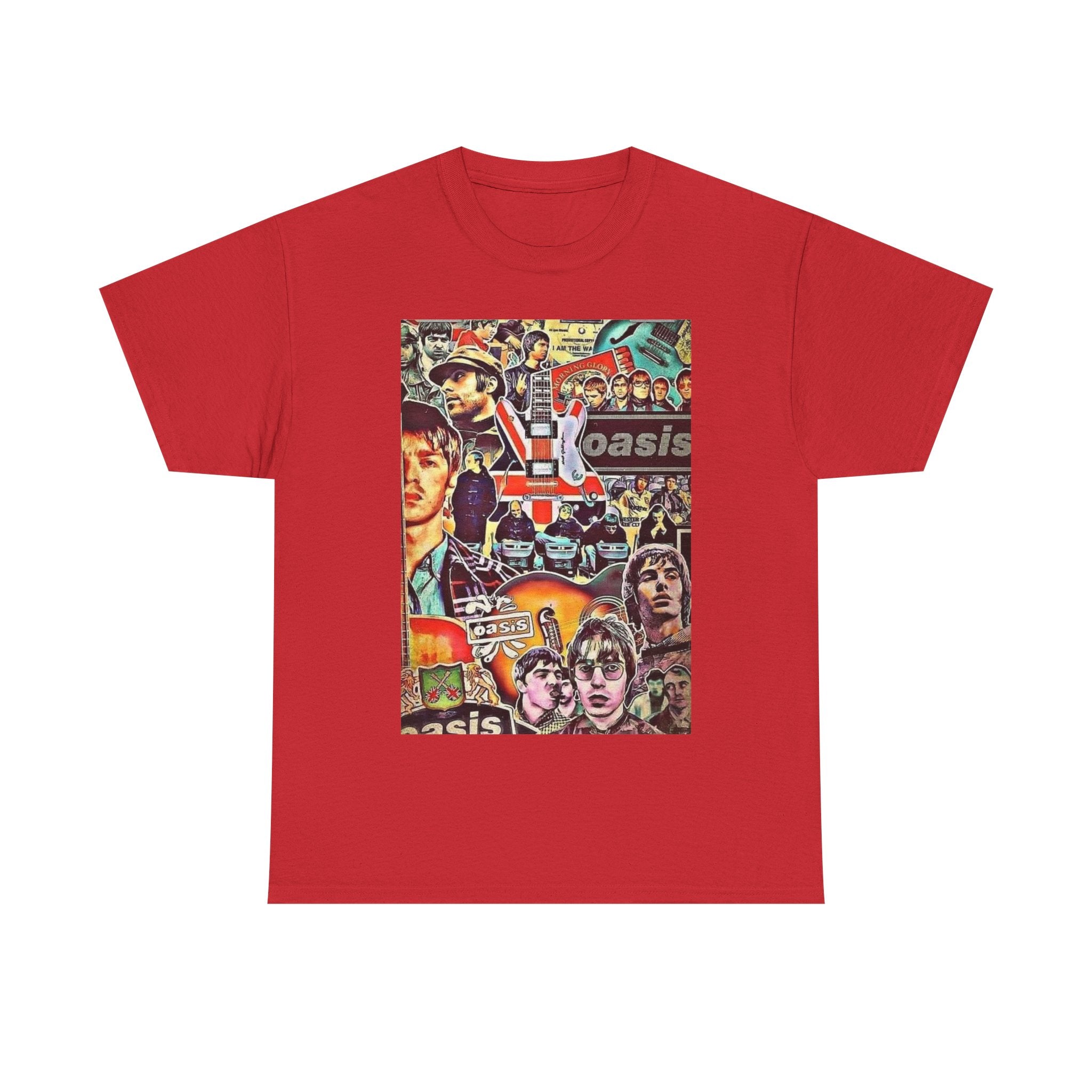 Oasis Collage T-Shirt – Retro Britpop Band Graphic Tee