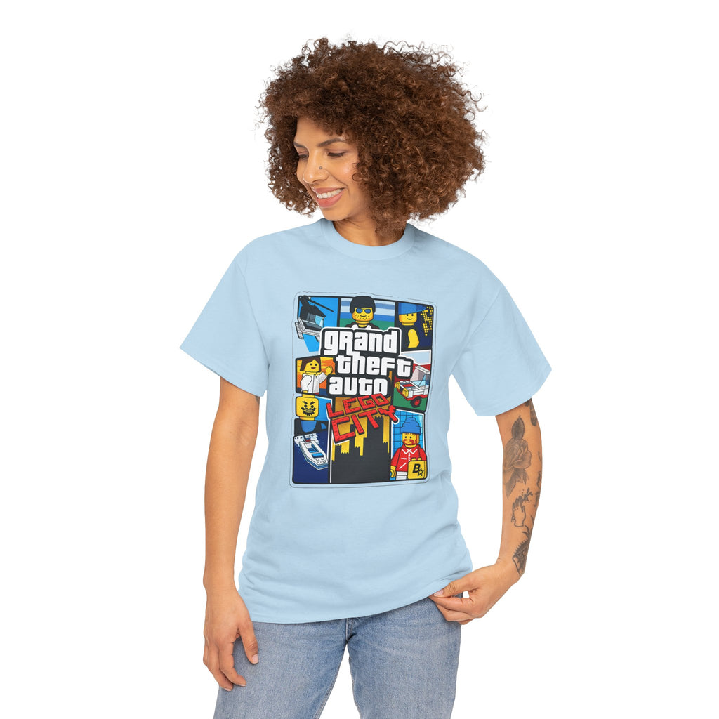 GTA Lego City Retro Block-Style 'Grand Theft Auto' Graphic Tee