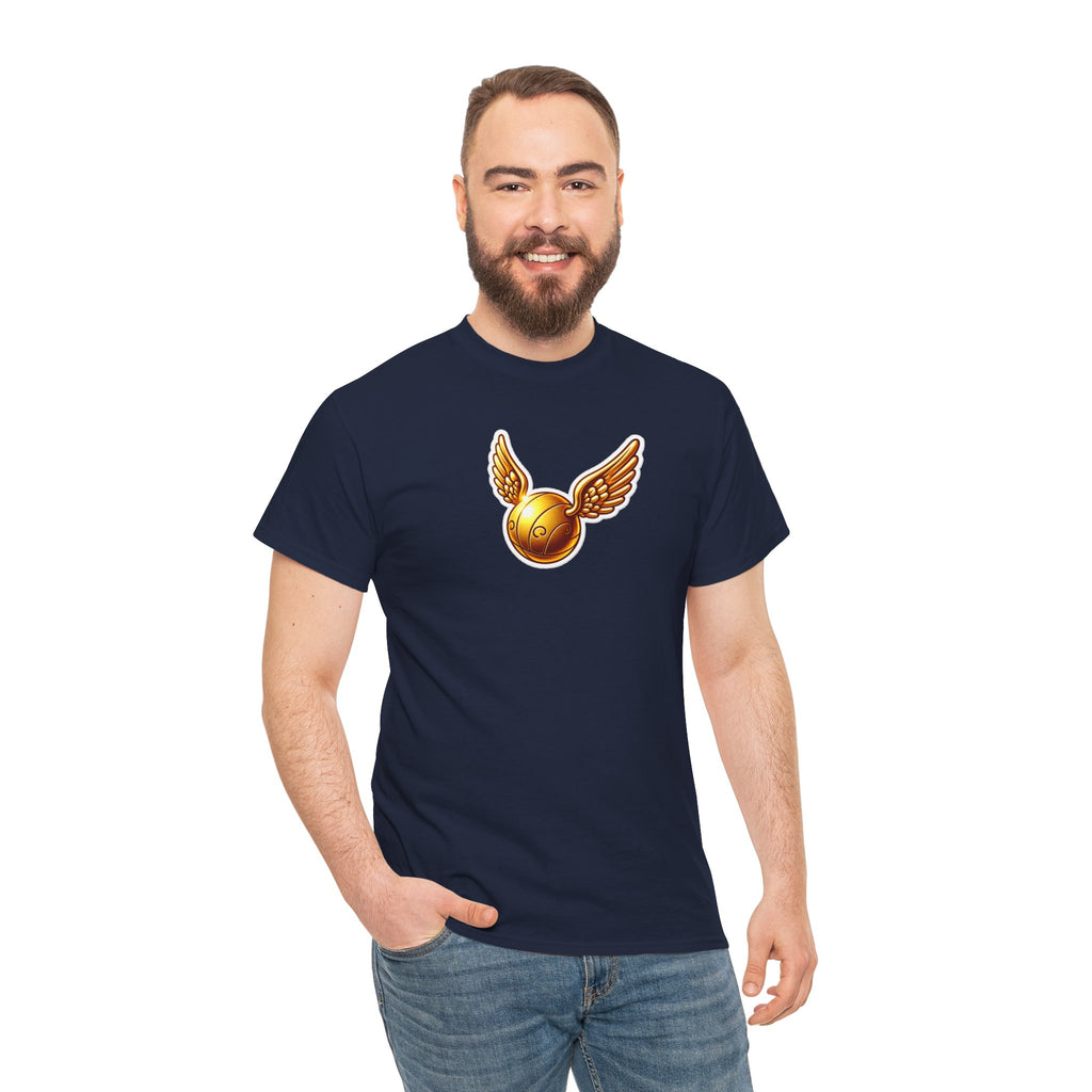 Golden Snitch Cotton T‑Shirt — Quidditch Wizarding Fan Tee