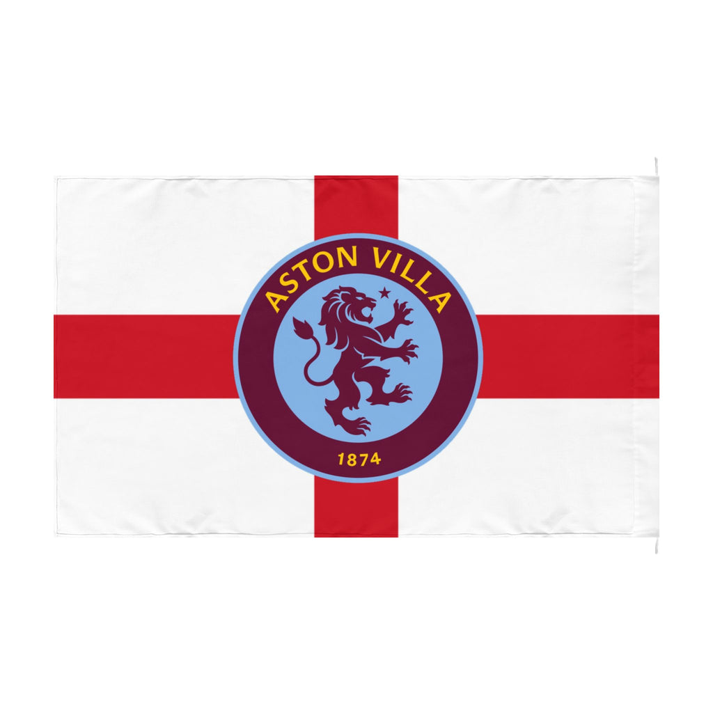 Aston Villa St George Cross Flag — Double-Sided Football Supporter Banner