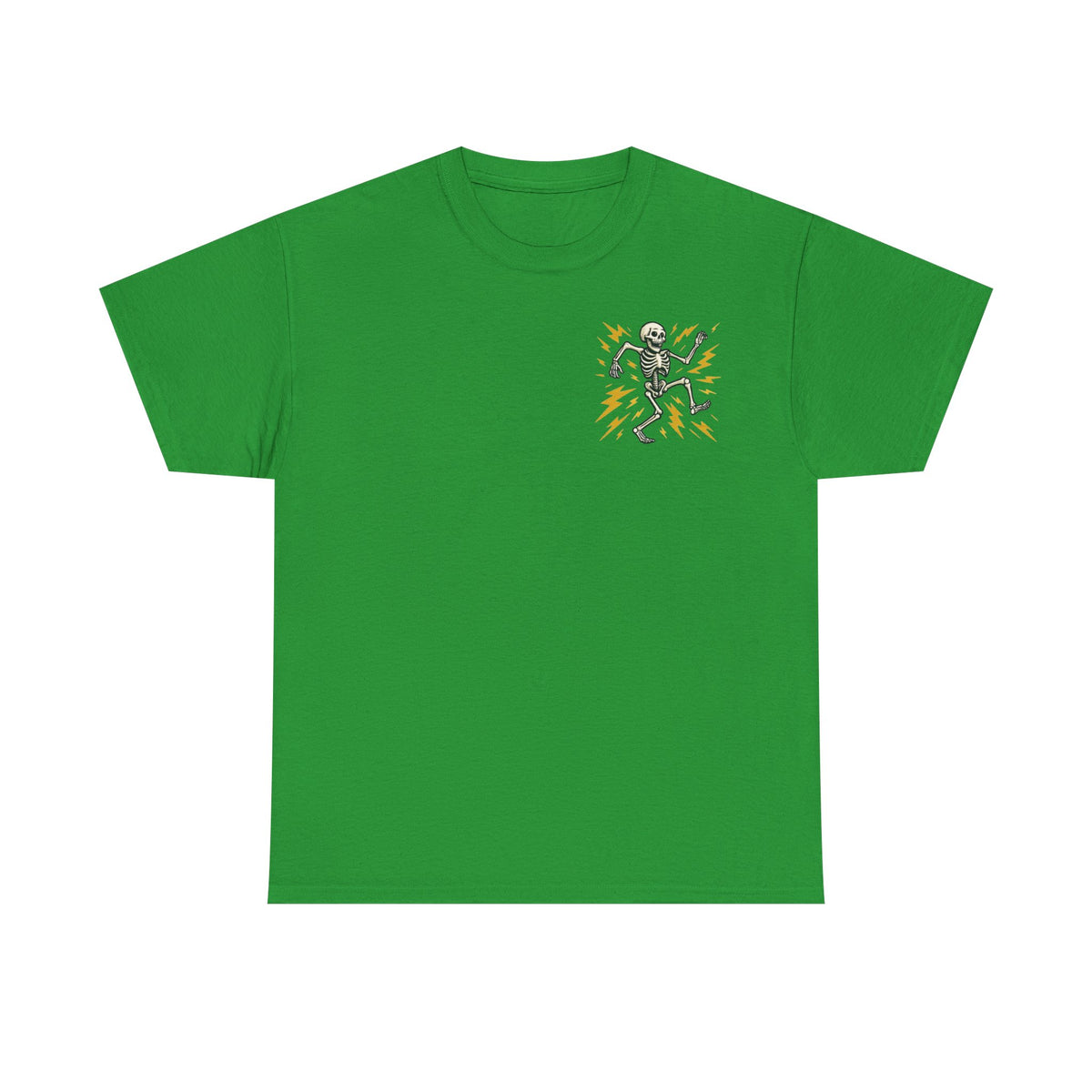 Electrician Skeleton Tee — "I'm an Electrician: If I Dance Without Music, Shut the Main Breaker Off"