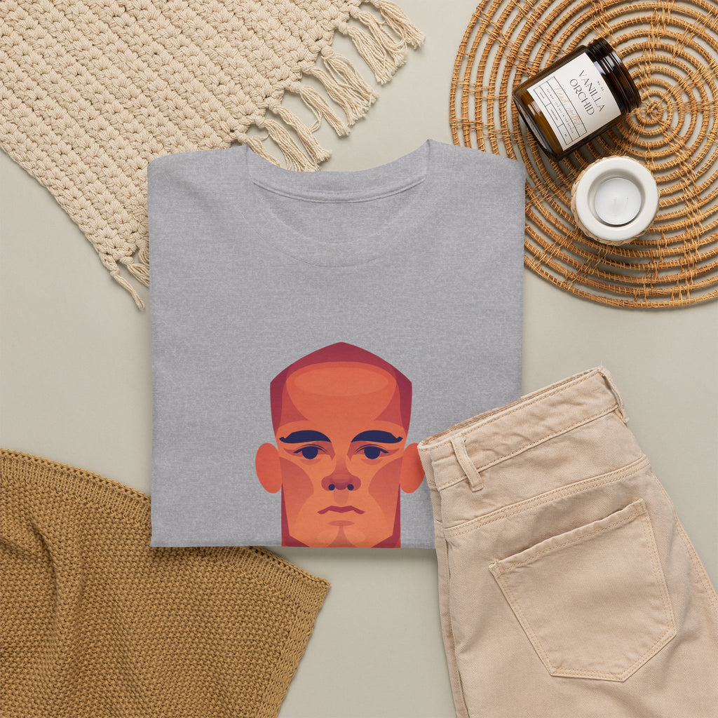 Vinny Kompany Manchester City Legend Minimalist Portrait Tee — Bold Stylized Face Graphic T-Shirt