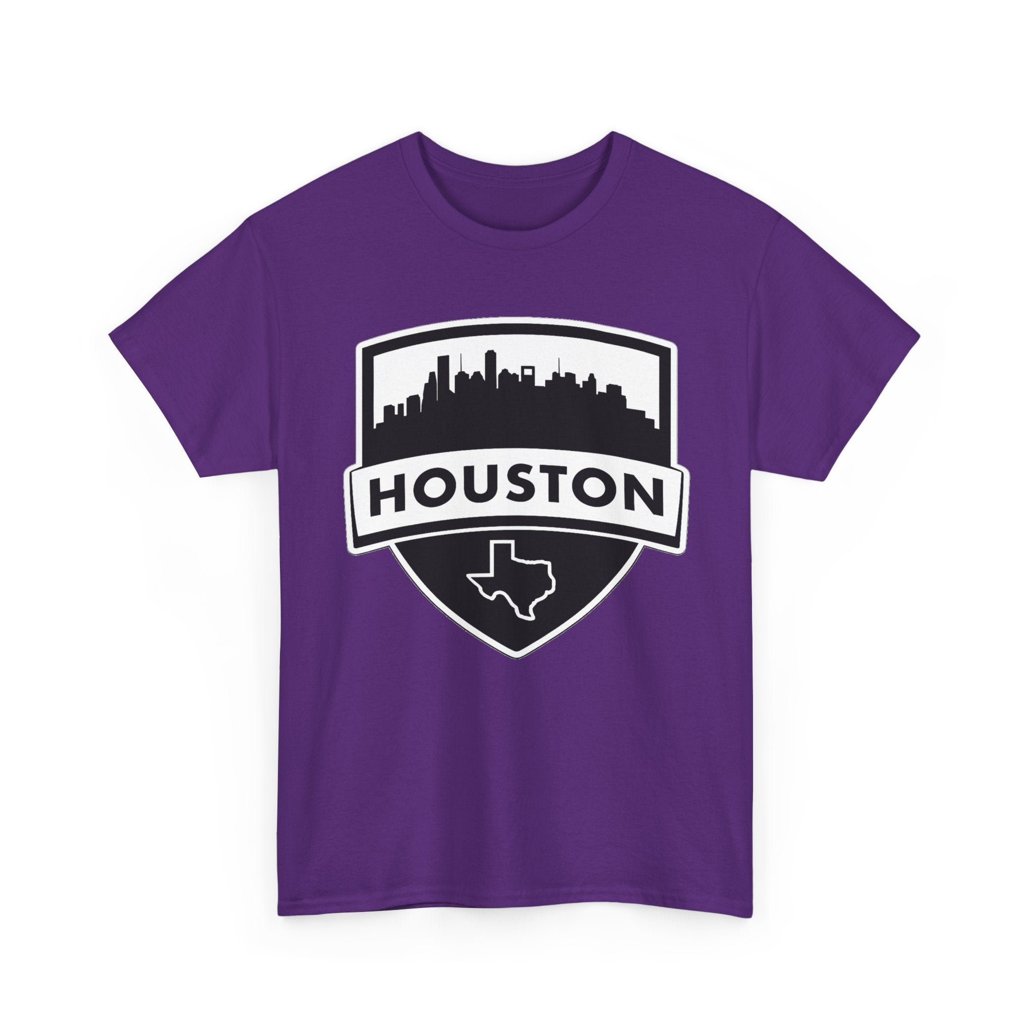 Houston Skyline Shield T-Shirt — Texas Outline City Pride Tee