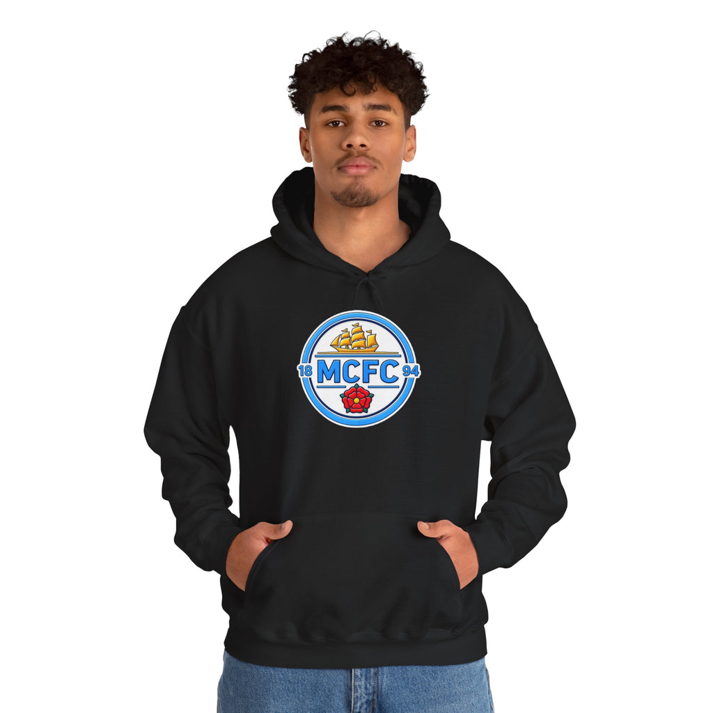 MCFC Logo Hoodie – Vintage Football Club Crest Pullover