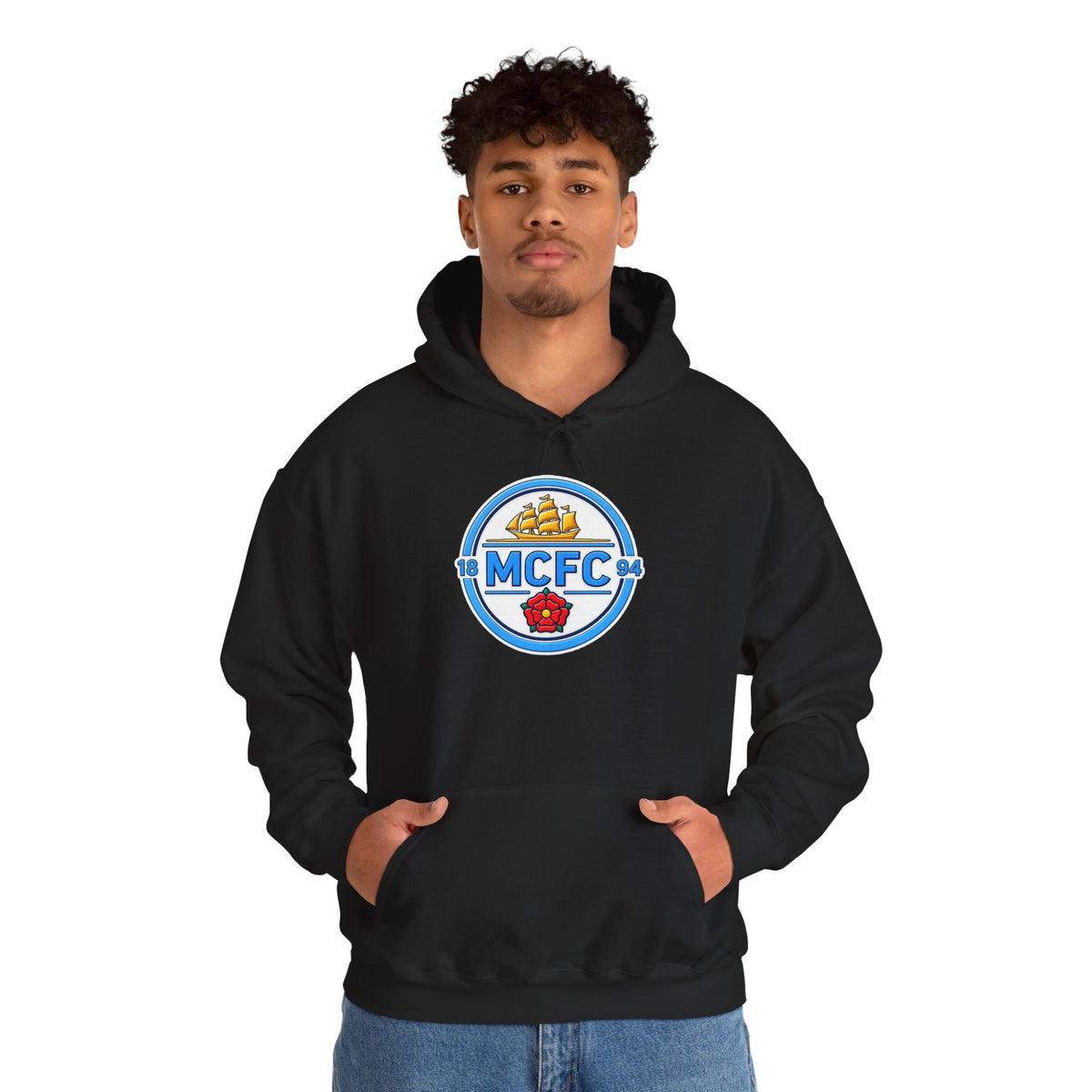 MCFC Logo Hoodie – Vintage Football Club Crest Pullover