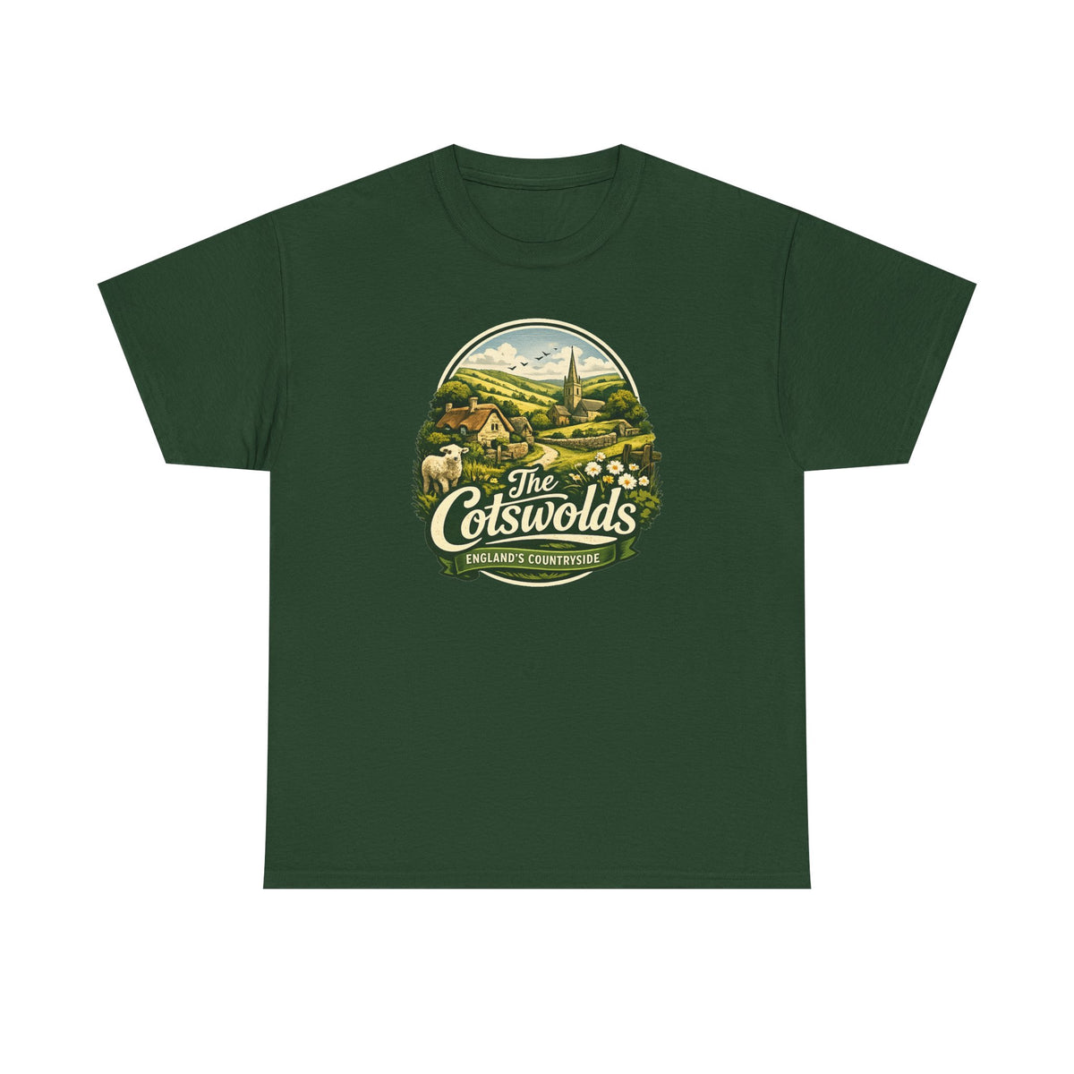Cotswolds Vintage Landscape T‑Shirt — The Cotswolds Countryside Tee