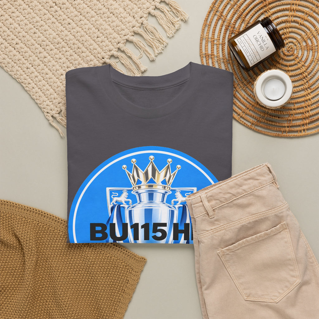 Manchester City Anti Premier League Charges Cotton T-Shirt — 'BU11SH1T' Blue Crown Football Shirt
