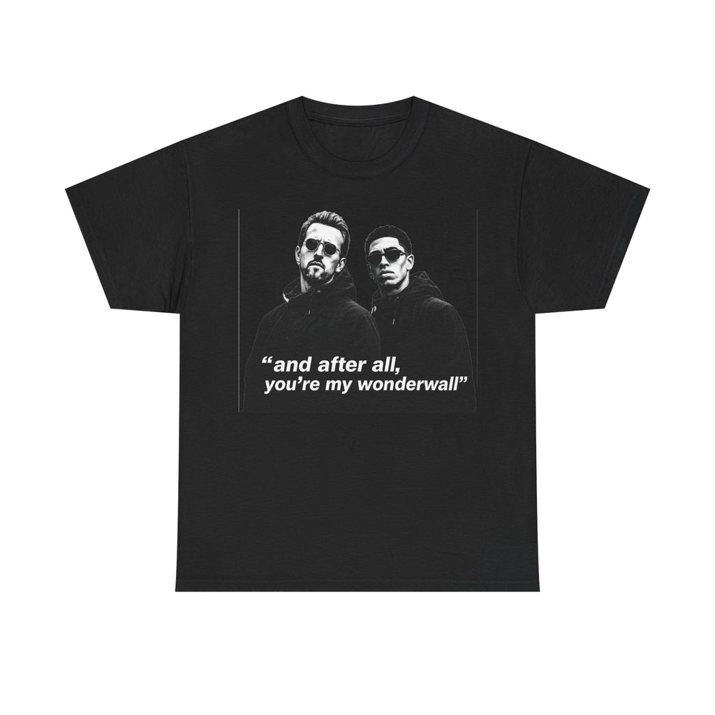 Kane and Bellingham Wonderwall Lyric T-Shirt — ‘and after all, you’re my wonderwall’ Retro Band Tee