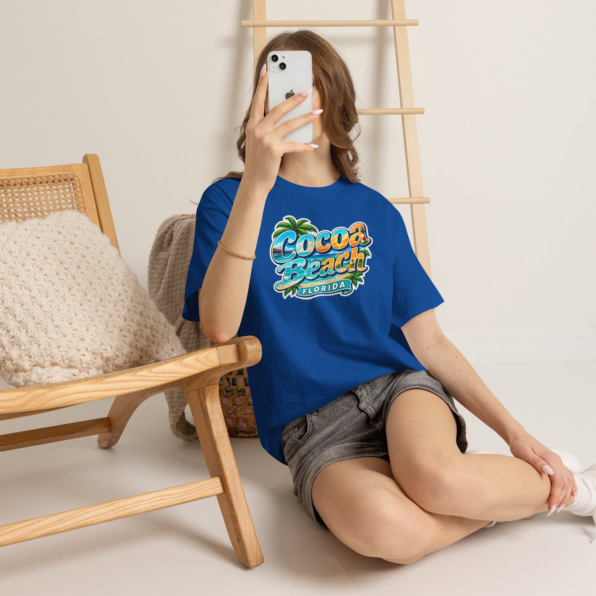 Cocoa Beach Florida Vintage Surf Cotton T-Shirt