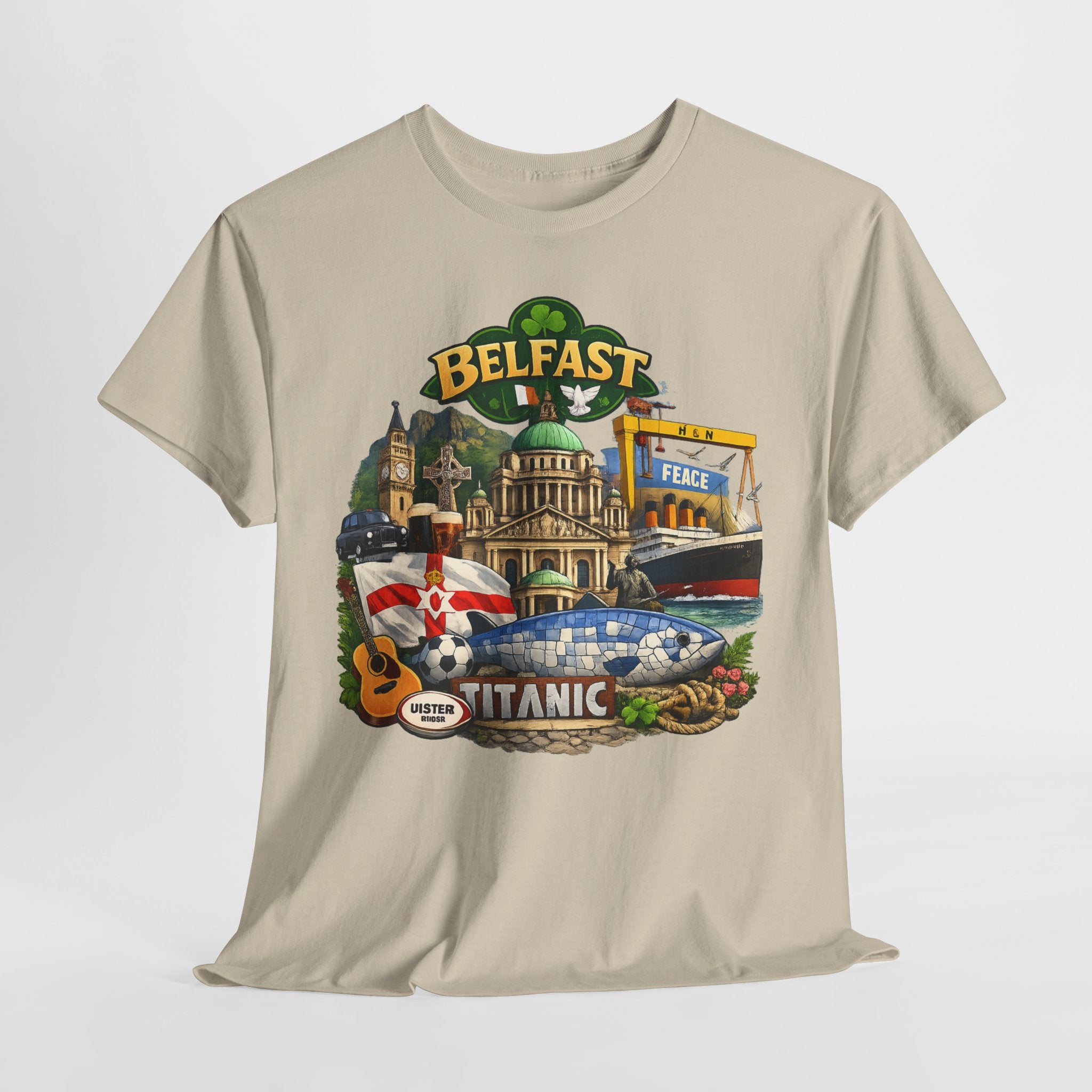 Belfast Collage T-Shirt – Titanic & City Landmarks Souvenir Tee