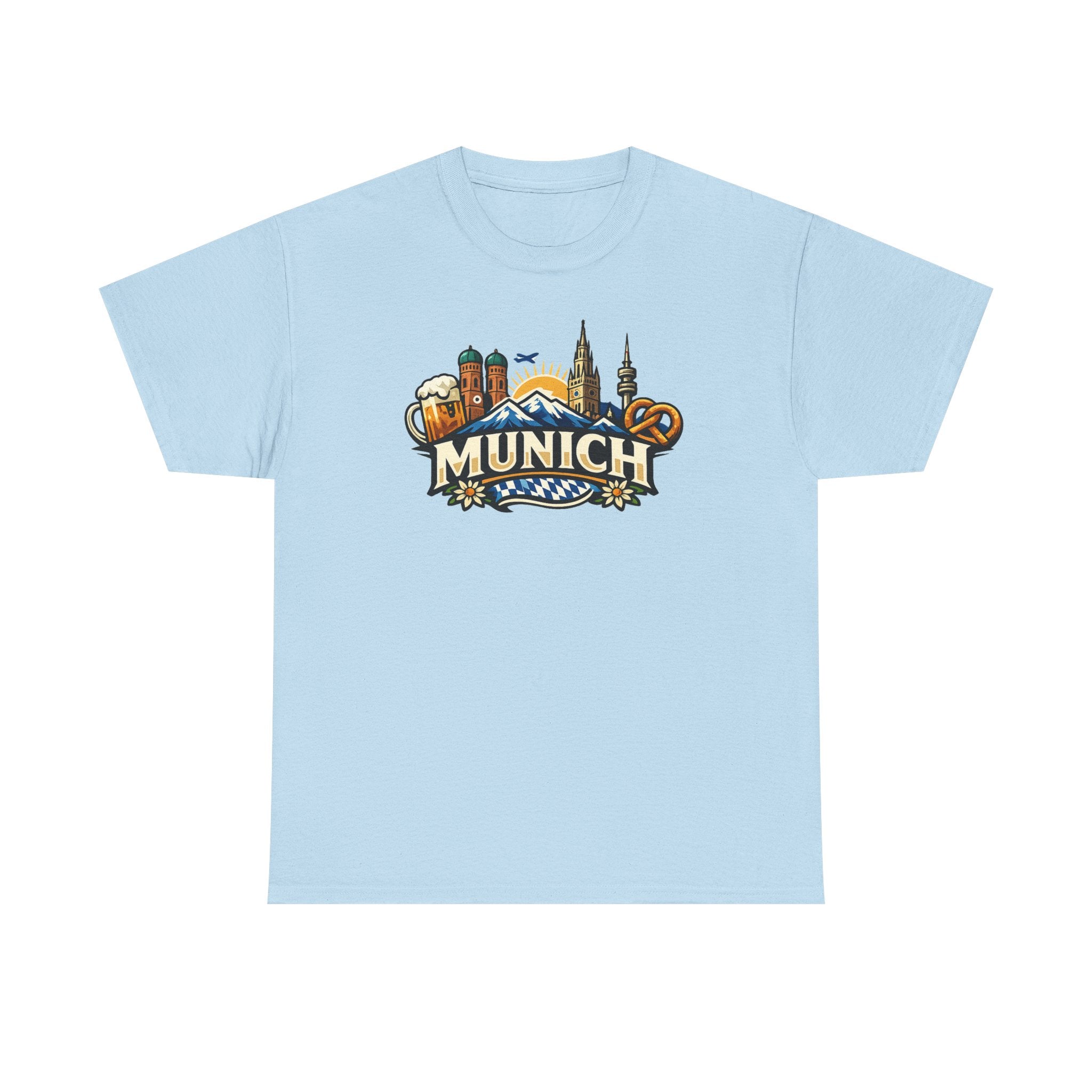 Munich Souvenir T‑Shirt — Oktoberfest Beer & Pretzel Graphic Tee