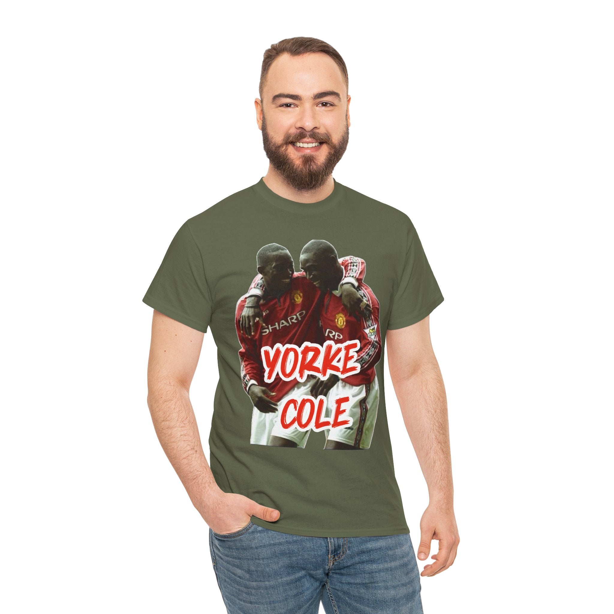 Yorke & Cole Manchester United Soccer Legends Graphic Tee — 'Yorke Cole' Retro Football Shirt