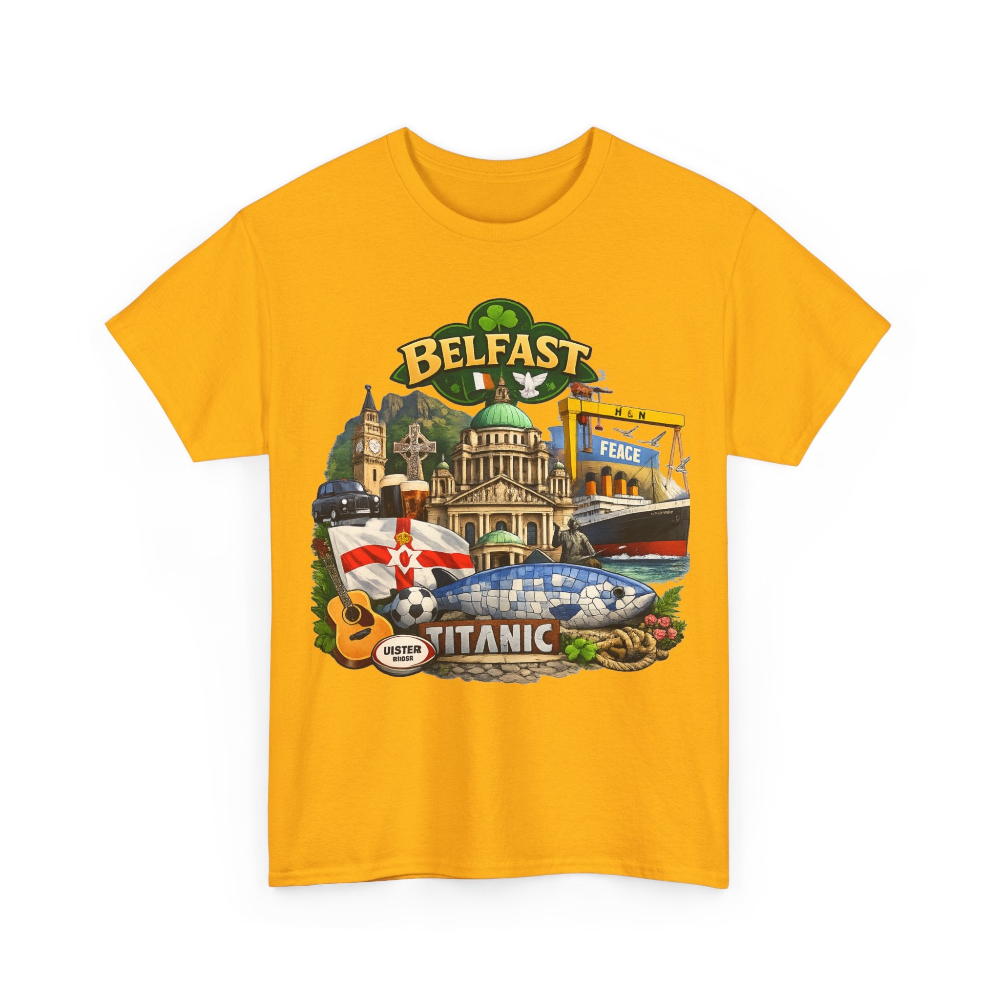 Belfast Collage T-Shirt – Titanic & City Landmarks Souvenir Tee