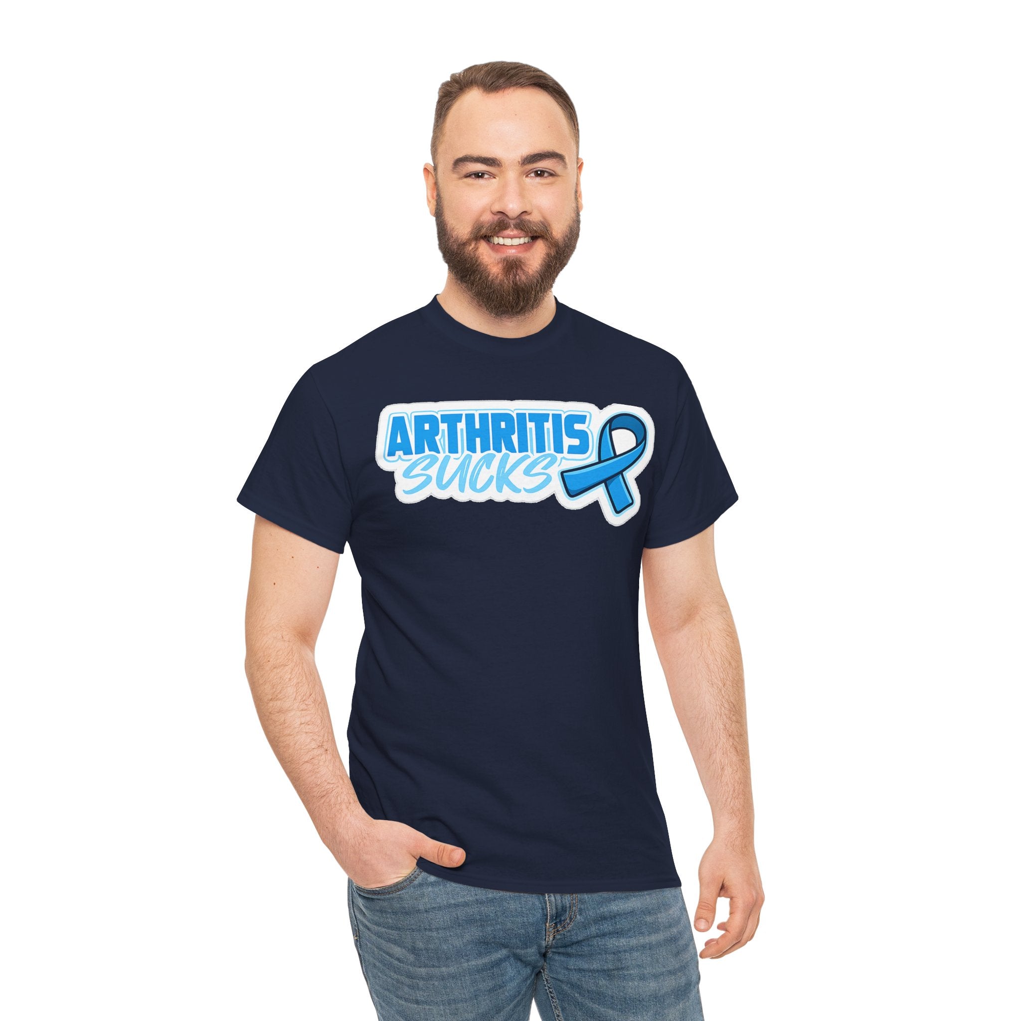 Arthritis Sucks T-Shirt with Awareness Ribbon — Arthritis Support Tee