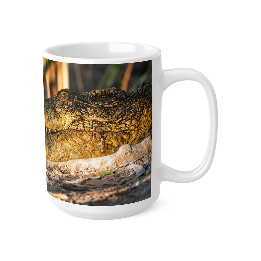 Alligator Smile Coffee Mug — 11oz/15oz Ceramic Wildlife Mug