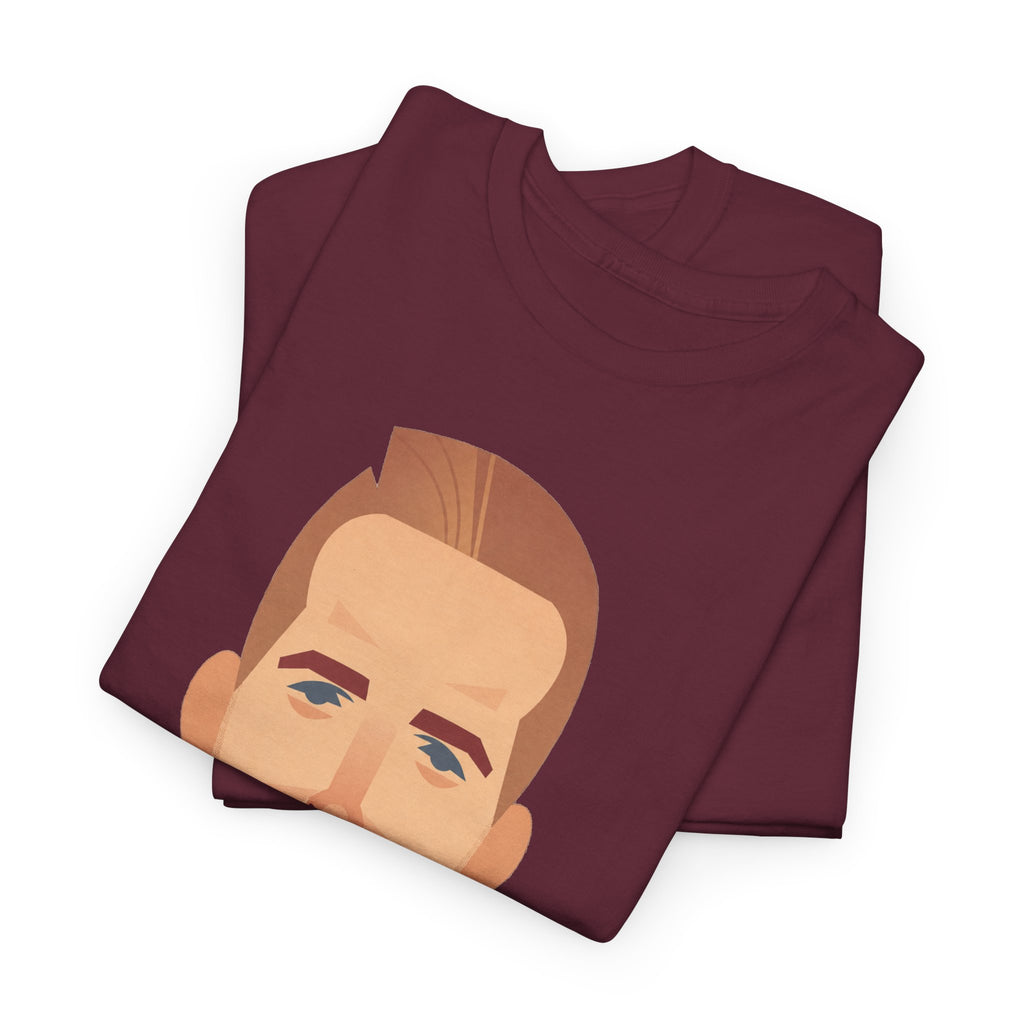 Harry Kane England Caricature Portrait Tee — Minimal Male Face Graphic Cotton T-Shirt